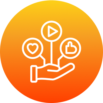Social media management icon
