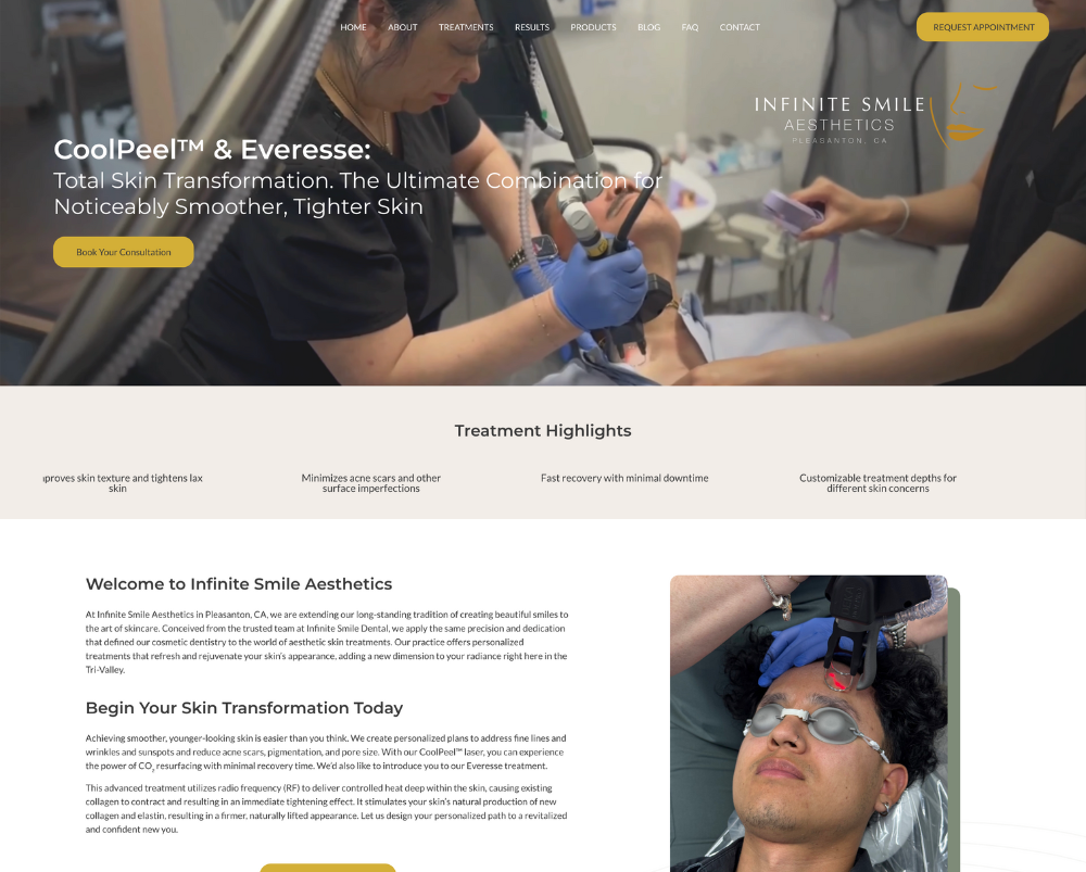 Client testimonials about Infinite Smile Aesthetics treatments and results