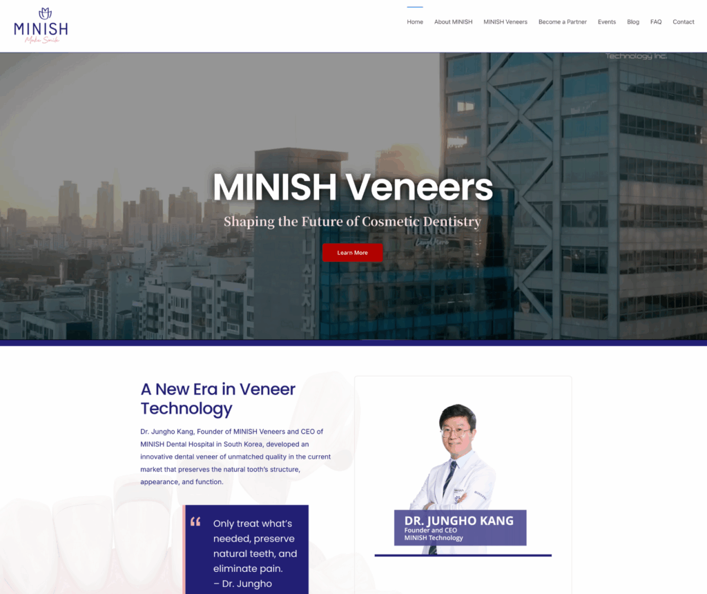 Client testimonials highlighting MINISH Veneers success stories